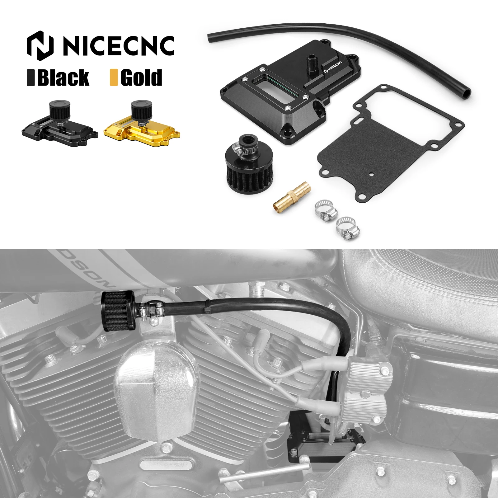 

NICECNC Vented Transmission Top Cover For Harley Road Glide FLTR Road King FLHR Street Glide FLHX Dyna Low Rider/Street Bob CVO