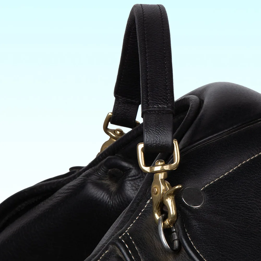 

Leather Grab Strap for English Saddle with Rust Resistant Brass Buckles to Improve Rider Stability in Training