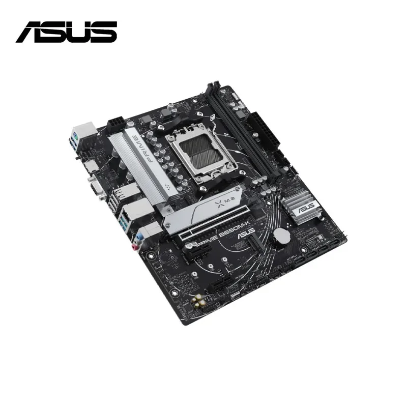 ASUS New PRIME B650M-K AMD B650 يدعم سعة 96 جيجابايت AMD Ryzen ™   7000 8000 سلسلة اللوحة الأم المقبس AM5