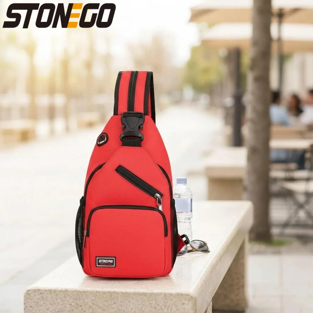 

Men Women Multi-functional Messenger Shoulder Backpack Chest Bag Travel Backpack with Headphone Hole