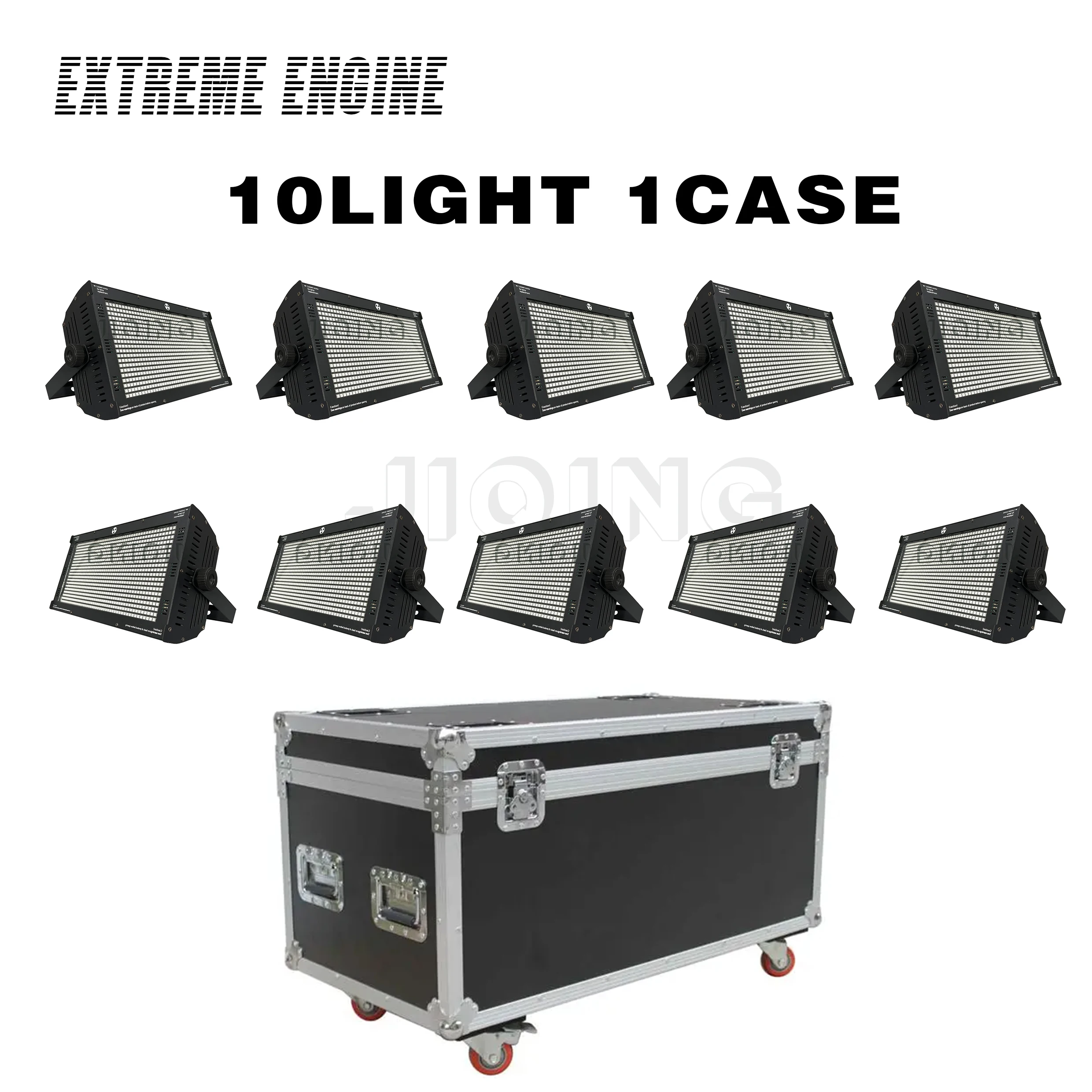 10 light 1case 1000W IP20 RGB 960 X 1W 5054 SMD DMX512 Led Strobe Light High Luminance  For Disco DJBar Music Dancing Stagelight