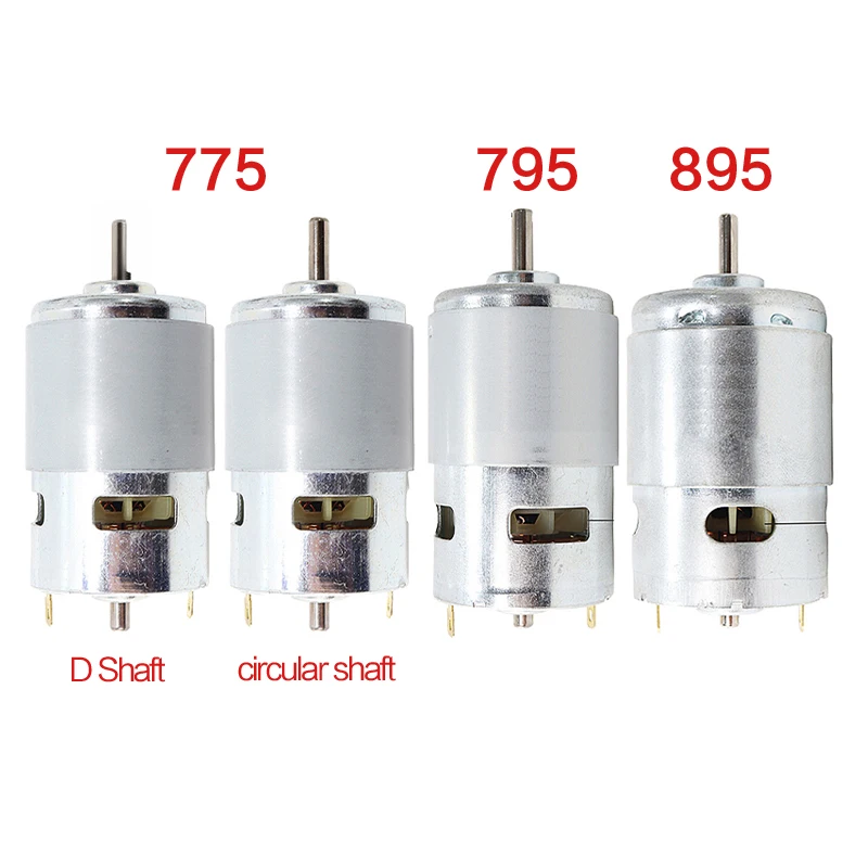 Motor DC RS 775 795 895 12V 24V com Rolamentos Simples e Duplos: Análise Técnica e Aplicações Reais