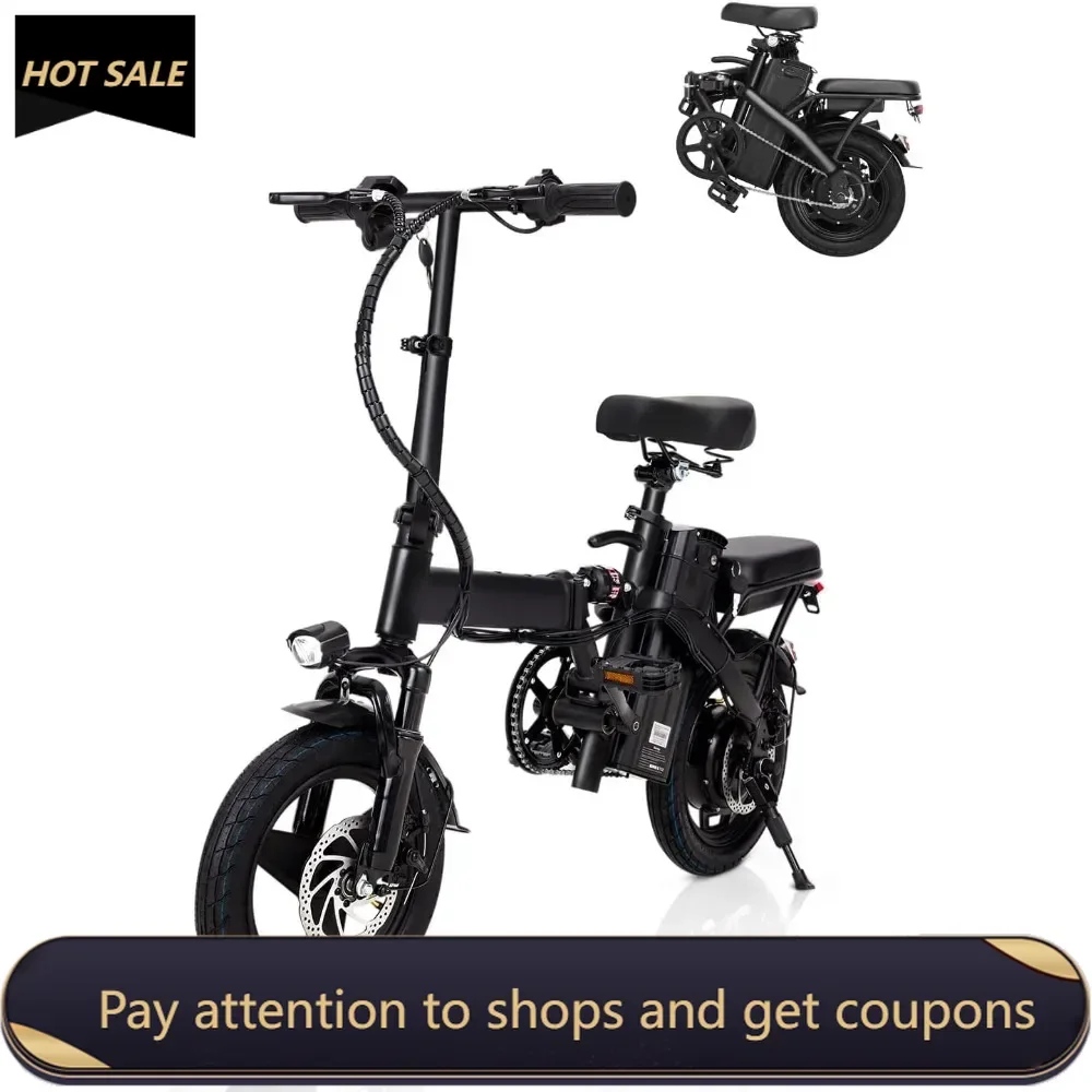 

Electric Bike for Adults，Ebike,14" Folding Electric Bike 350W 36V 12Ah Built-in Battery 20MPH,20+Miles,3 Riding Modes, Commuting