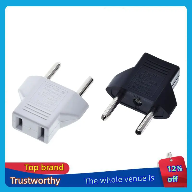 1/3PCS Universal US To EU Plug USA To Euro Europe Travel Wall AC Power Charger Outlet Adapter Converter 2 Round Socket Input Pin