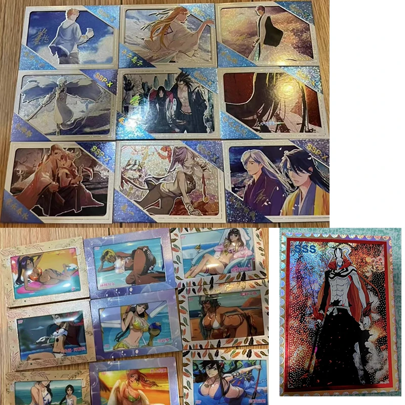 New Anime Bleach Kurosaki Ichigo Kuchiki Rukia Inoue Orihime Ushoda Hachigen Sss Ssp Collectible Card Toy Birthday Gift