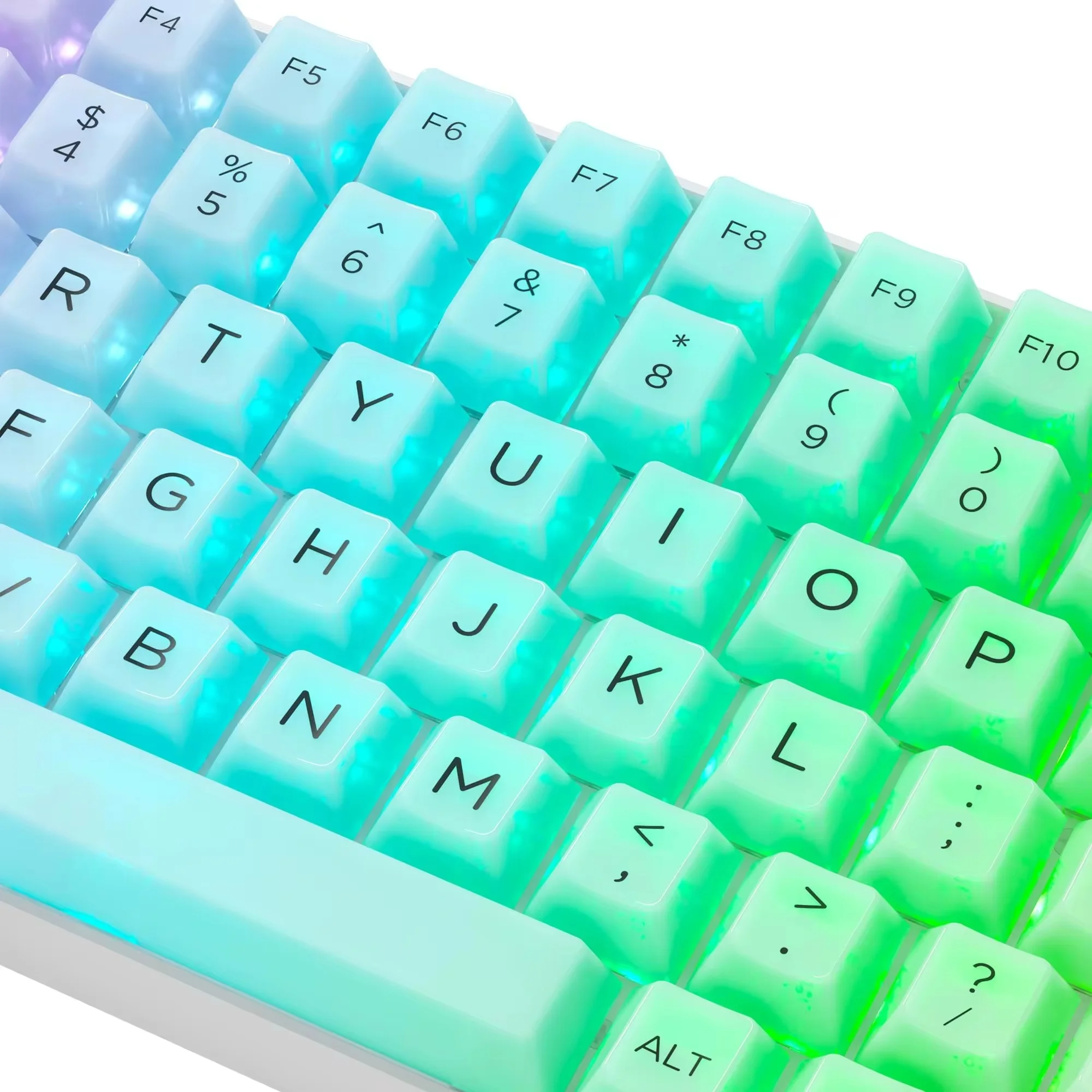 XVX Frost Translucent Keycaps Cherry Profile Keycap Full Set  Double-shot PC Plastic Keycaps for Mechanical Keyboard 141 Keys