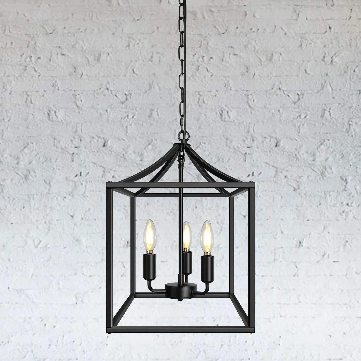 

American Retro Industrial Style Metal Cage Chandelier Farmhouse Restaurant Bar Lamp Kitchen Corridor Gold Black Pendent Light