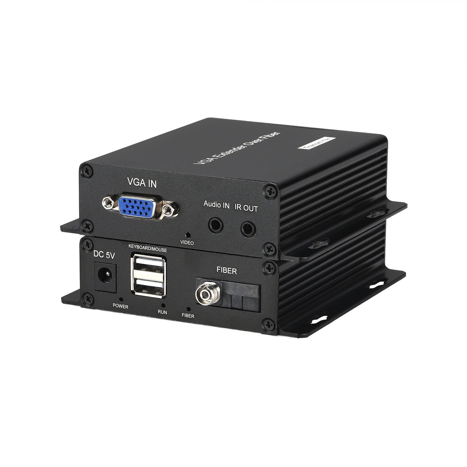 1 Channel 1080P@60hz VGA Fiber Extender with LOOP-OUT ,1 Channel Forward Audio 1 Channel KVM  VGA Extender Over Fiber