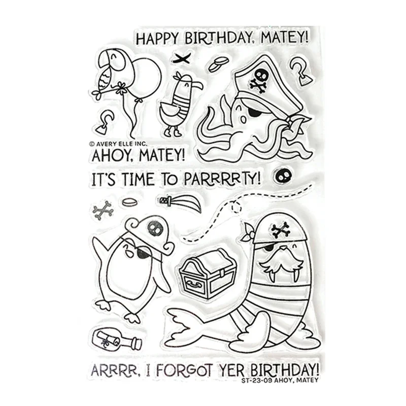 أهوي ماتي القراصنة الجديدة قطع يموت واضح Stamps لصنع الورق عيد ميلاد سعيد سكرابوكينغ إطار بطاقة Ctaft