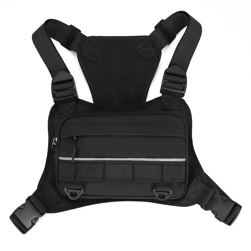 Bolsa de Pecho Deportiva para Exteriores, Nueva Bolsa de Pecho de Nailon, Estilo Hip-hop, Unisex, con Bolsillos para Correr, Montar a Caballo, Acampar, Mochila Tipo Chaleco