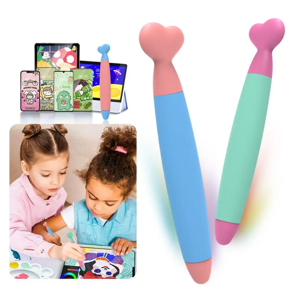 New Universal Kids Stylus Pen Silicone High Precision Touch Screen Pen Multifunctional Rubber Tip Tablet Capacitive Touch Pencil