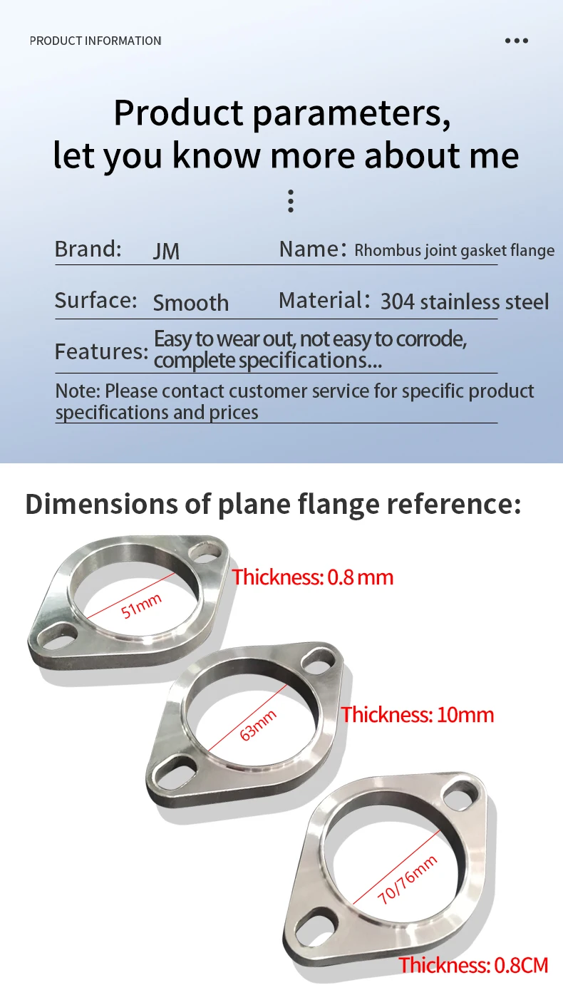 Auto Auspuffrohr Modifikation Edelstahl 304 verdickt hoch temperatur beständiges Material Universal Schweiß flansch – Detail 3