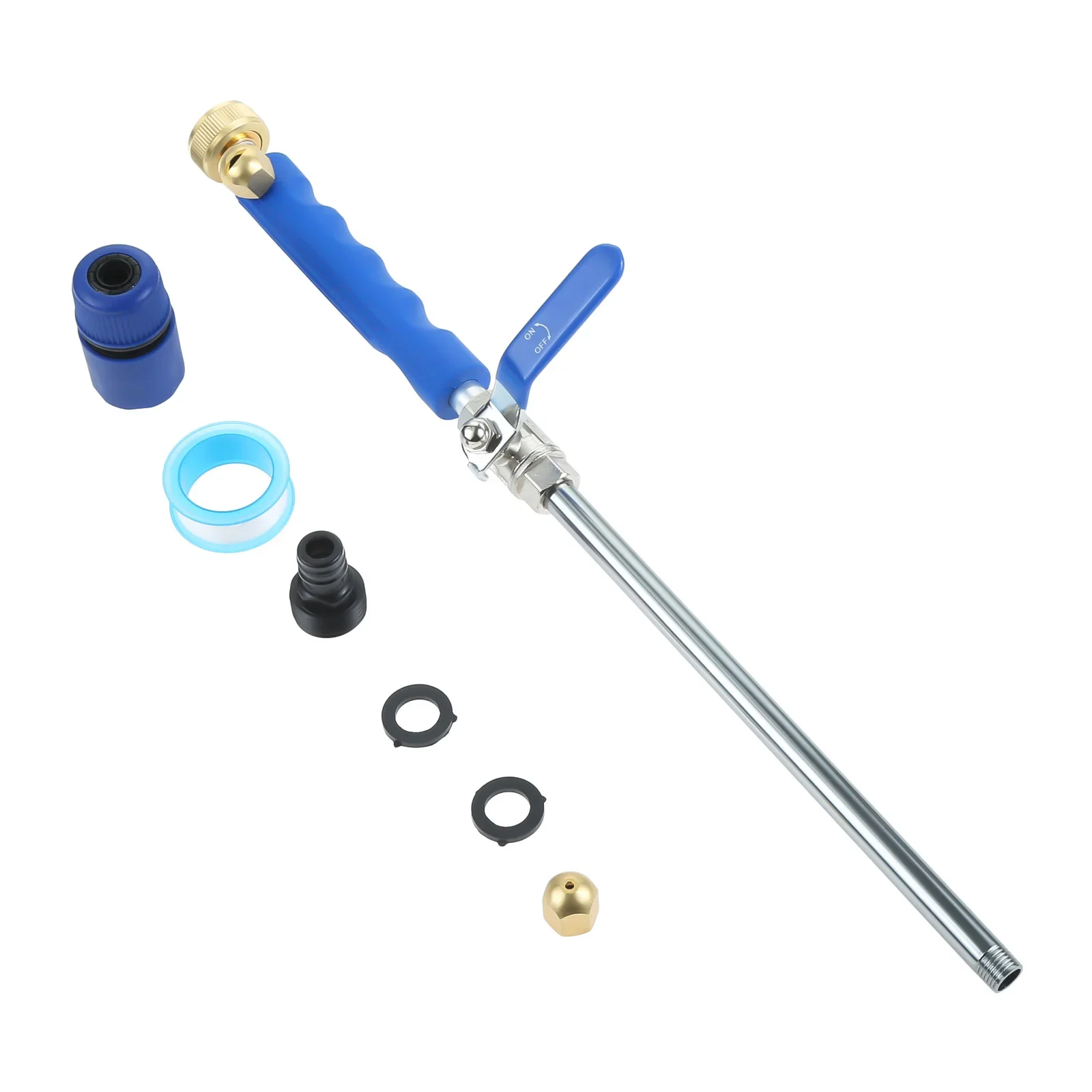 1 Set Jet Nozzle Power Washer for Garden Hose Hydro Jet 2-in-1 High Pressure Washer Tools with 2 Nozzles and Quick Connectors