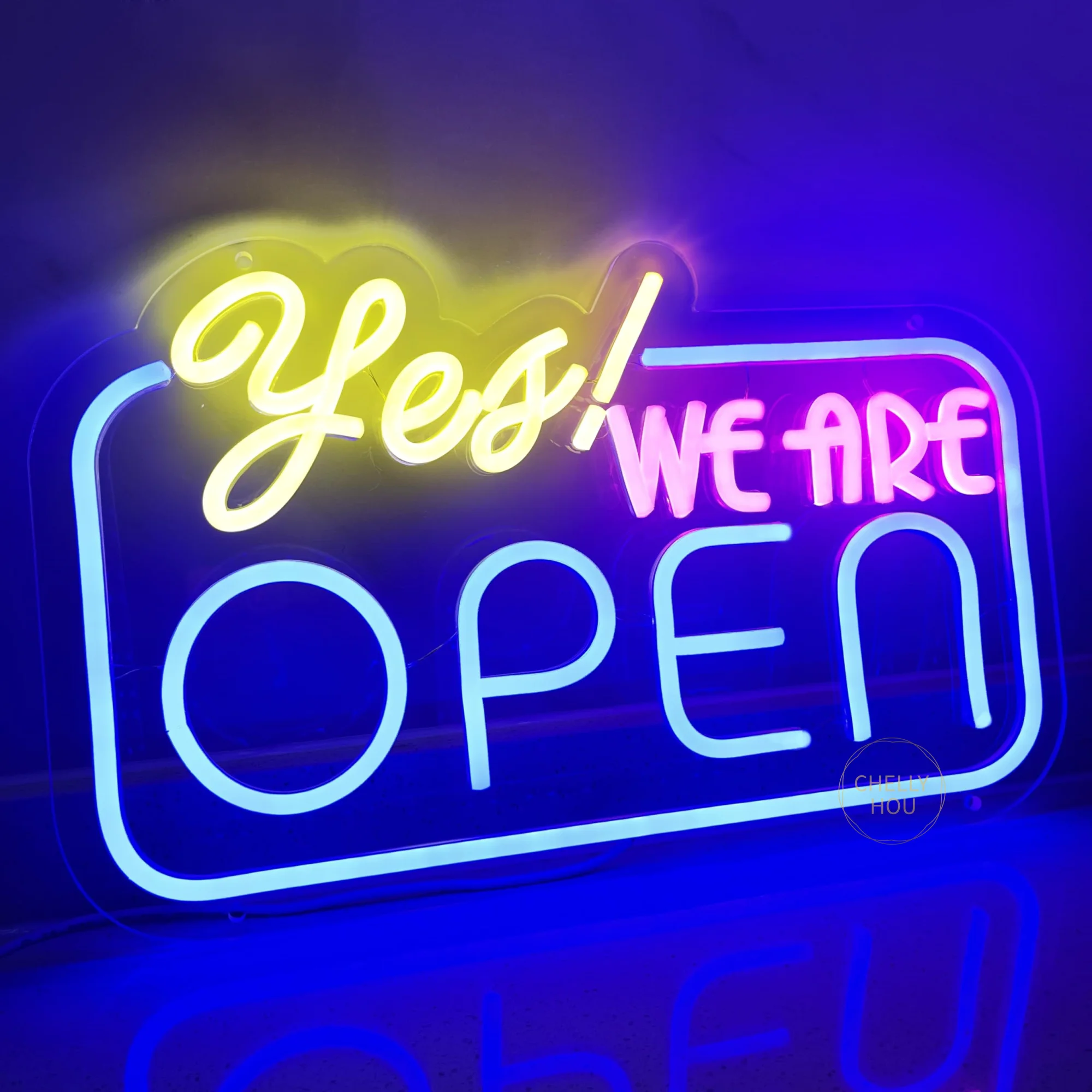 Yes We Are Open Neon Sign Custom Neon Sign Business Logo Open Led Light Shop Welcome Sign Bar Store Open Neon Sign