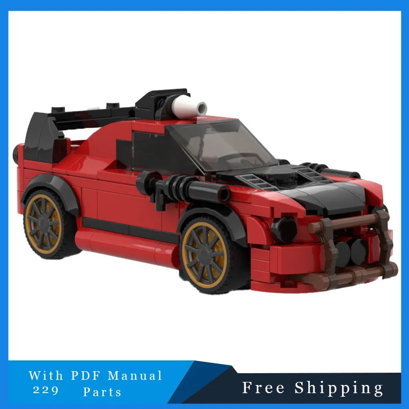 

229 шт. креативный красный крутой скоростной спортивный автомобиль модель строительный блок современный суперкар кирпичи дисплей игрушка детская сборка Рождественский подарок
