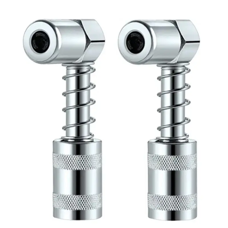 A96E-90 Degree Grease Coupler Adapter 3 Angle Swivel Snap Right Side Accessory For Farm Truck Automotive (2 Pcs)