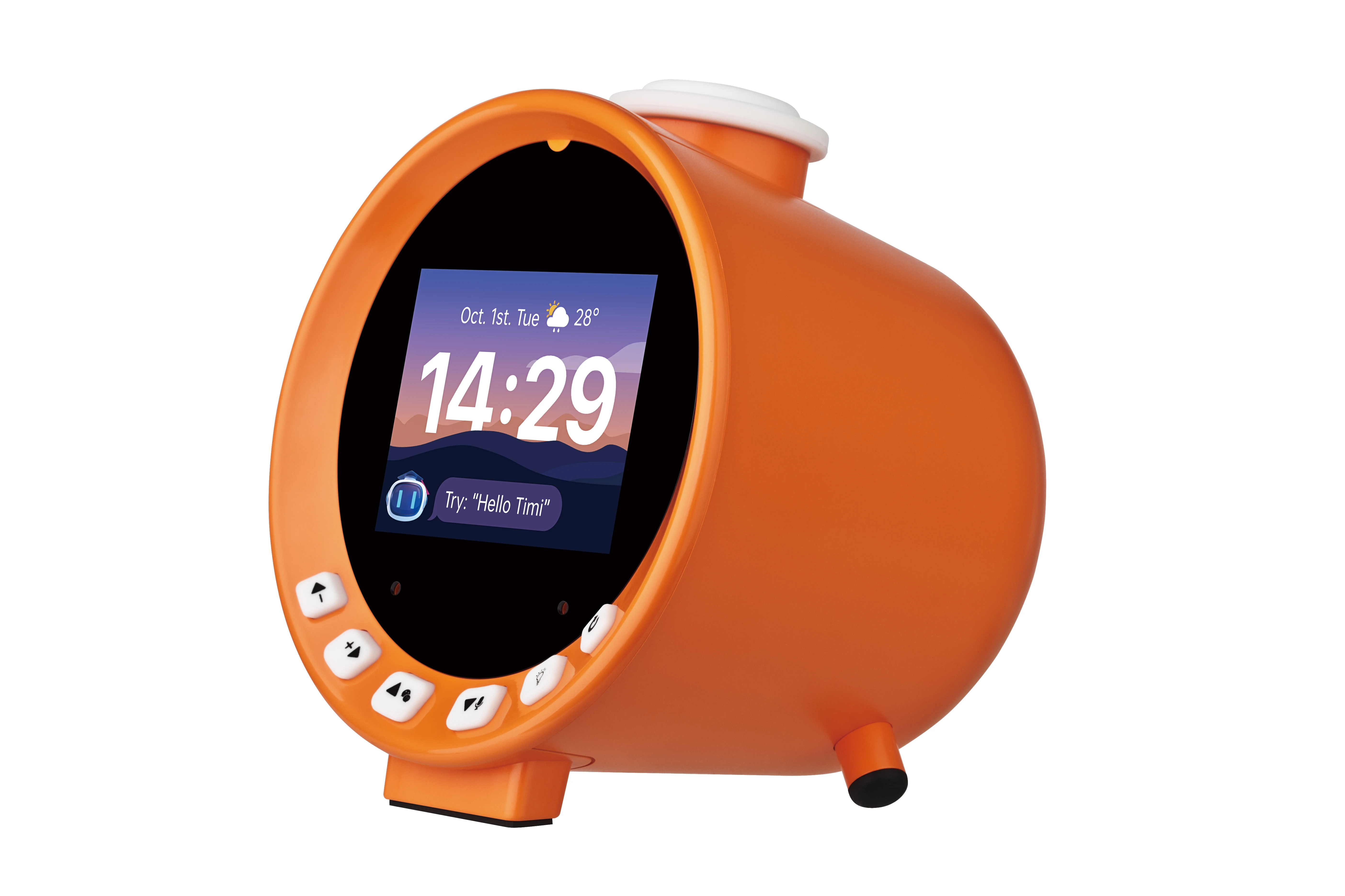 اتصال واي فاي فائق الفعالية، الحياة الذكية OLED، فحص الطقس في الوقت الحقيقي، الدردشة الصوتية، إدارة وقت الطماطم، بلاستيك AI استمتع #2