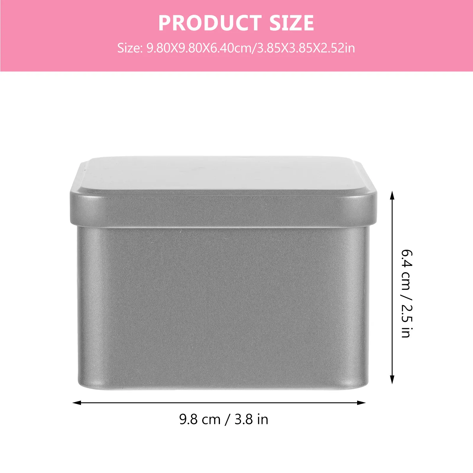 Square Tinplate Tea Storage Box – Dustproof & Lightproof for Loose Green, Black, Oolong Tea, Stackable Organizer