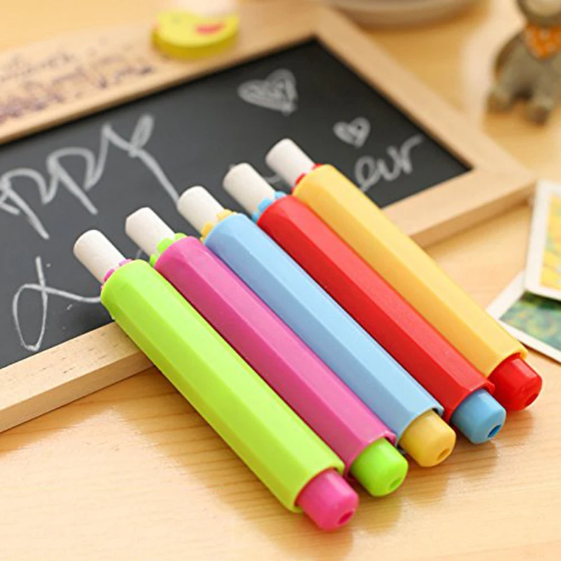 5X Chalk Holder Case Cover For Plastic School Adjustable Replacement Chalk Cover Color Random