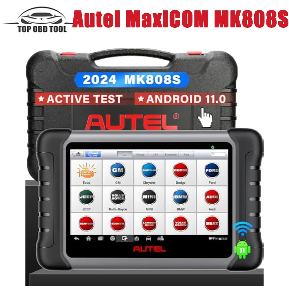 

Автомобильный диагностический сканер Autel MaxiCOM MK808S, OBD2 устройство для активного тестирования, ключ для кодирования