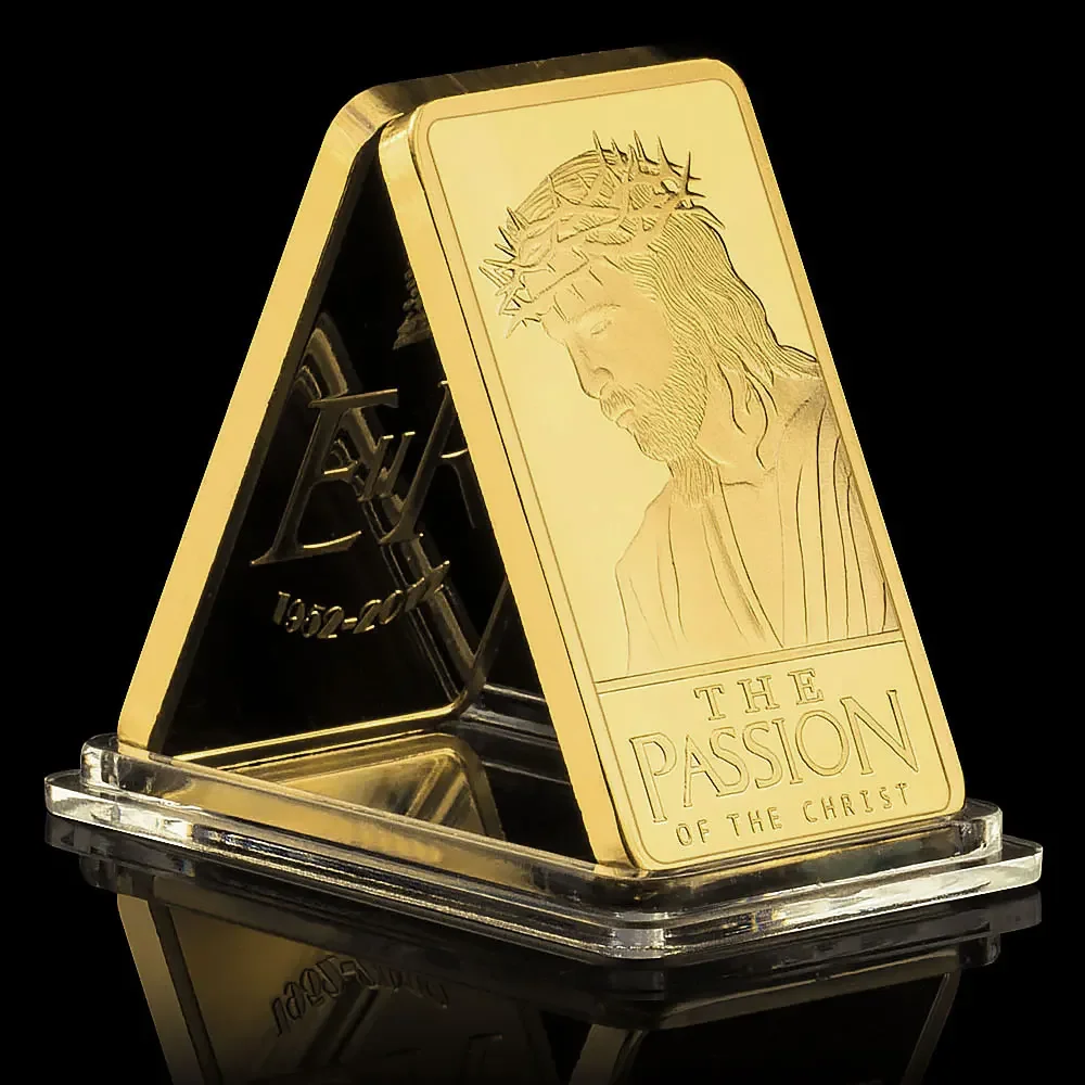 The Passion of The Christ Souvenir Coin Gold Bar Plated Commemorative Coin The Jesus Discovery Cross Collectibles