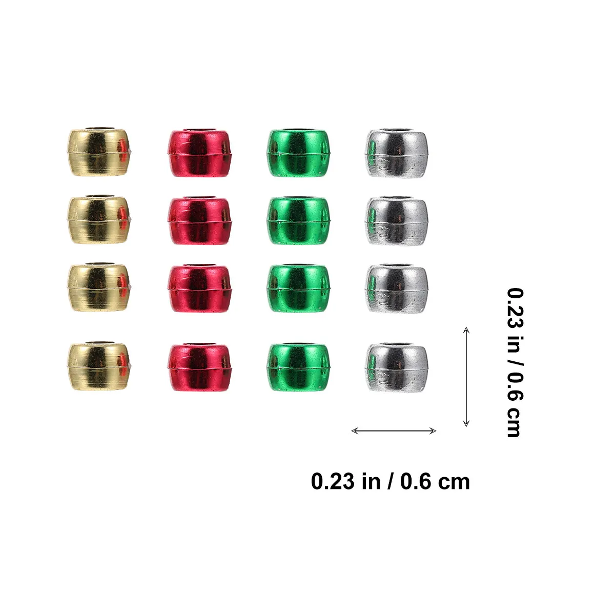 600Pcs Colorful Plastic Christmas Beads for DIY Crafts Jewelry Party Decor Kids Learning Creative Activity Round