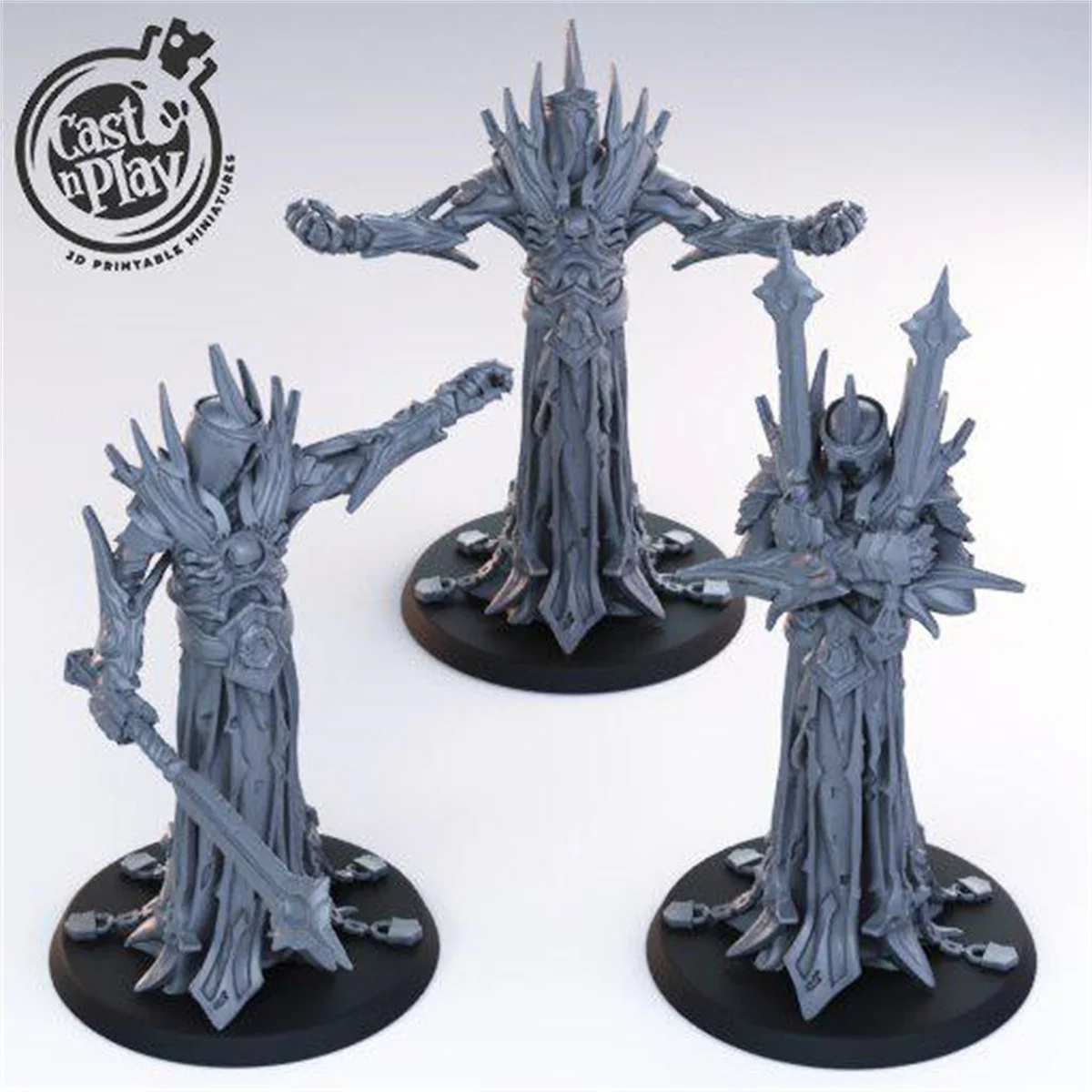 3D Printing Microscopic Models[Curse Town] Resurrected Zombie Living Dead Ghost Witch Crow Dnd Table Game Chess Pieces Model