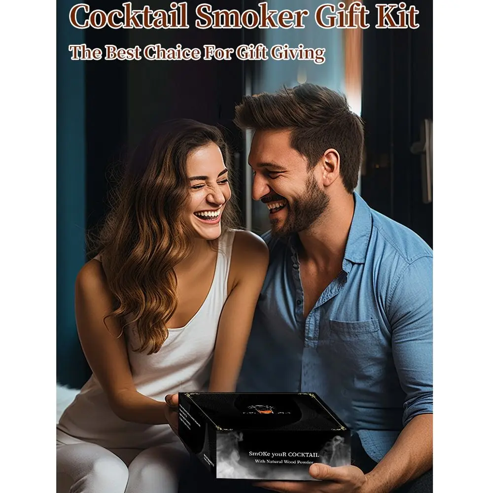 

Набор для приготовления коктейлей и виски: перезаряжаемый электрический дымогенератор для домашнего бара, подарок для любителей виски и коктейлей