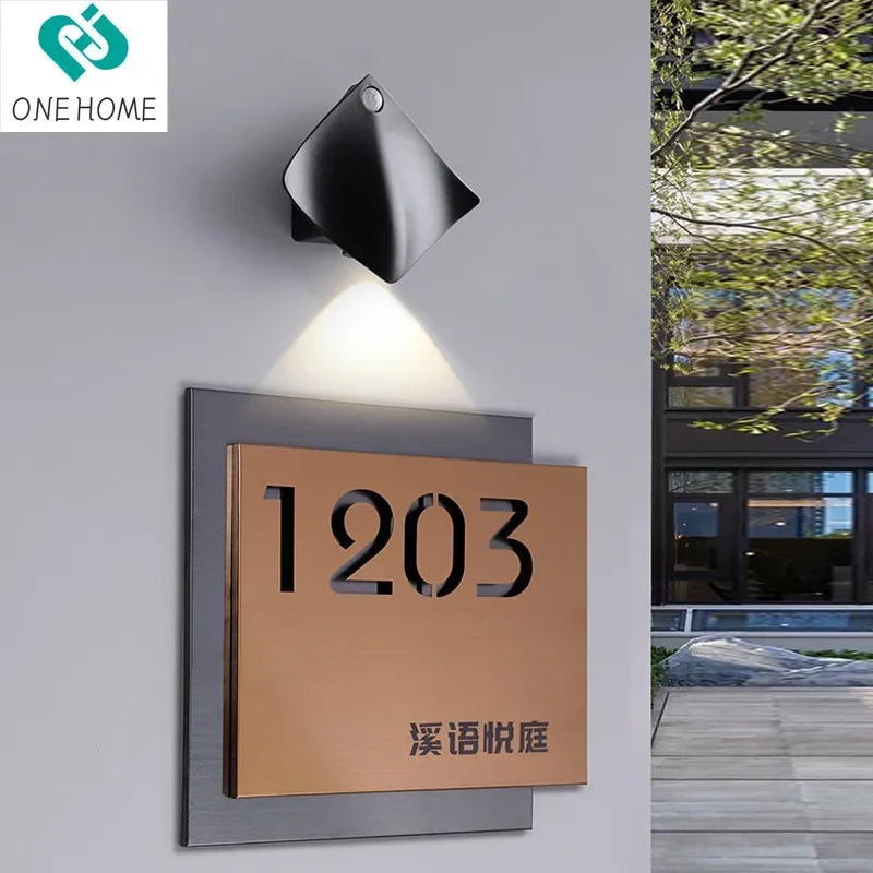 Customized Home Address Sign Stainless Steel House Number Plaque Street Number Plaques Outdoor Home Office Name Plate