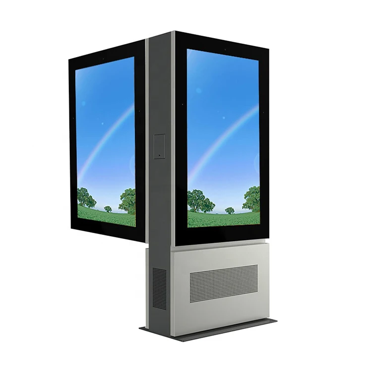 55 65 75 Polegadas Quiosque Legível ao Sol à Prova D 'Água Ip65 2000 Nits Publicidade Externa LCD Digital Signage Display