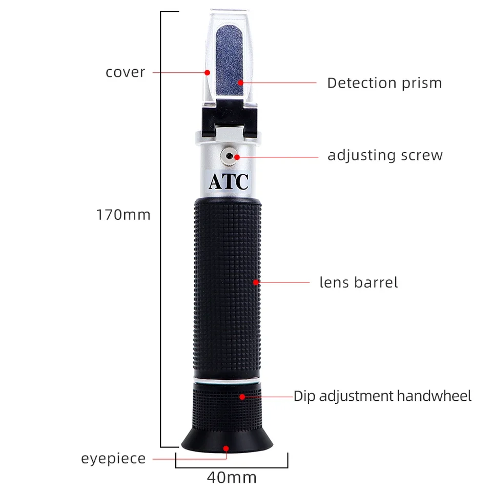 Handheld Animal Clinical Refractometer 1.000-1.060RI for Serum Protein Cat/Dog Urine Specific Gravity Measurement Made Mainland