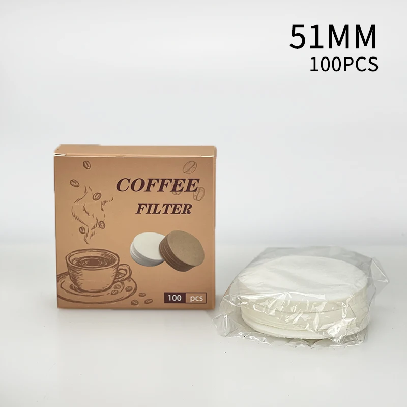 Kaffee Filter Papier Espresso Papier Filter 51mm 53mm 58mm 100 stücke Puck Bildschirm Für Delonghi Breville Siebträger maschine Werkzeuge