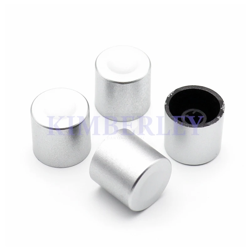 10PCS Sandblasting Silver Without Indicator Knob Potentiometer Adjustment Cap Power Amplifier Panel Rotary Switch Cap