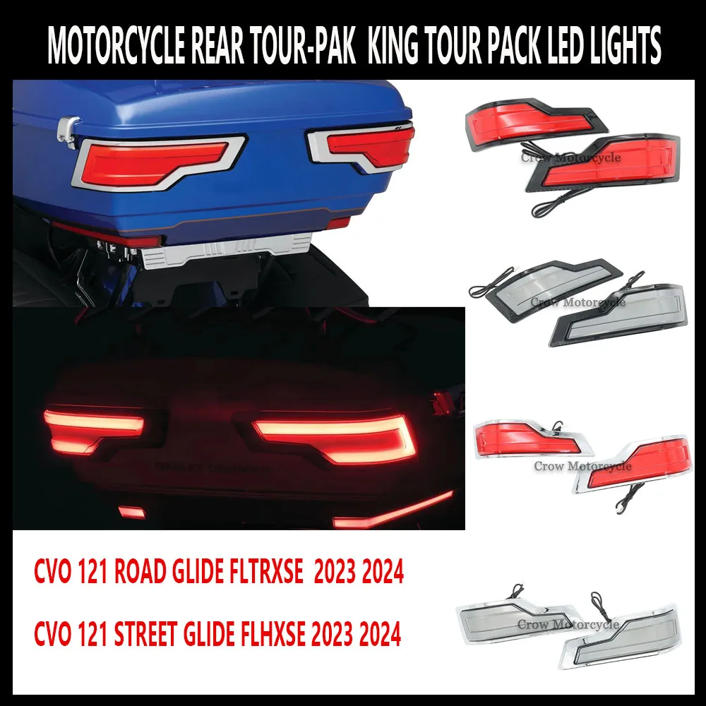 

Motorcycle Rear Tour-Pak King Tour Pack LED Light For Harley CVO 121 Road Glide FLTRXSE / Street Glide FLHXSE 2023 2024 CVO 121