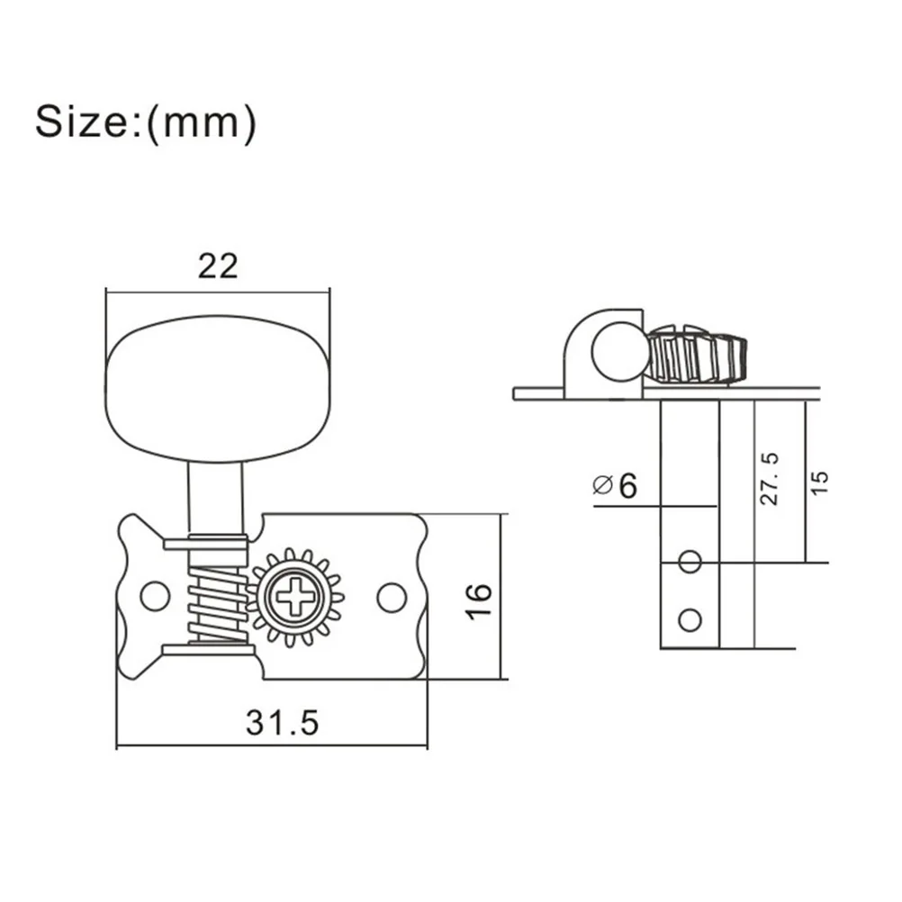 

6pcs Pegs Retro String Tuner For Acoustic Guitar Ukulele Machine Heads Ukulele Machine Heads Guitar Pegs White