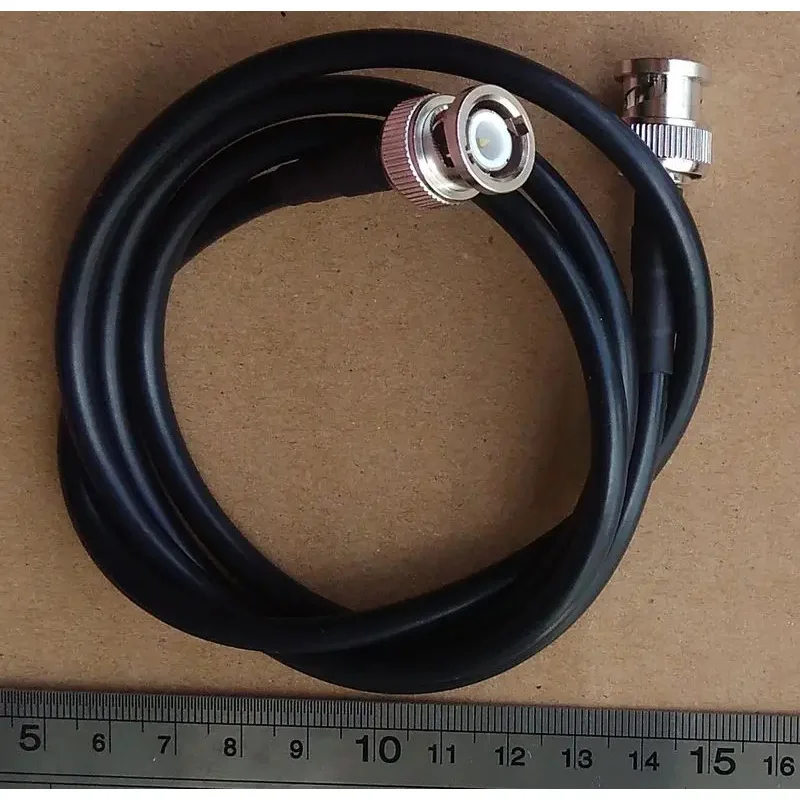 BNC cable, 100cm 1 meter long, 2 BNC male connectors, low loss