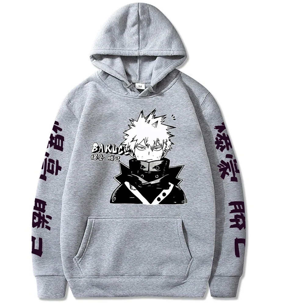 Bakugou Katsuki Graphic Printed Hooded Anime My Hero Academia Sweatshirt Men Women Hoodies Casual Streetwear Harajuku Pullover