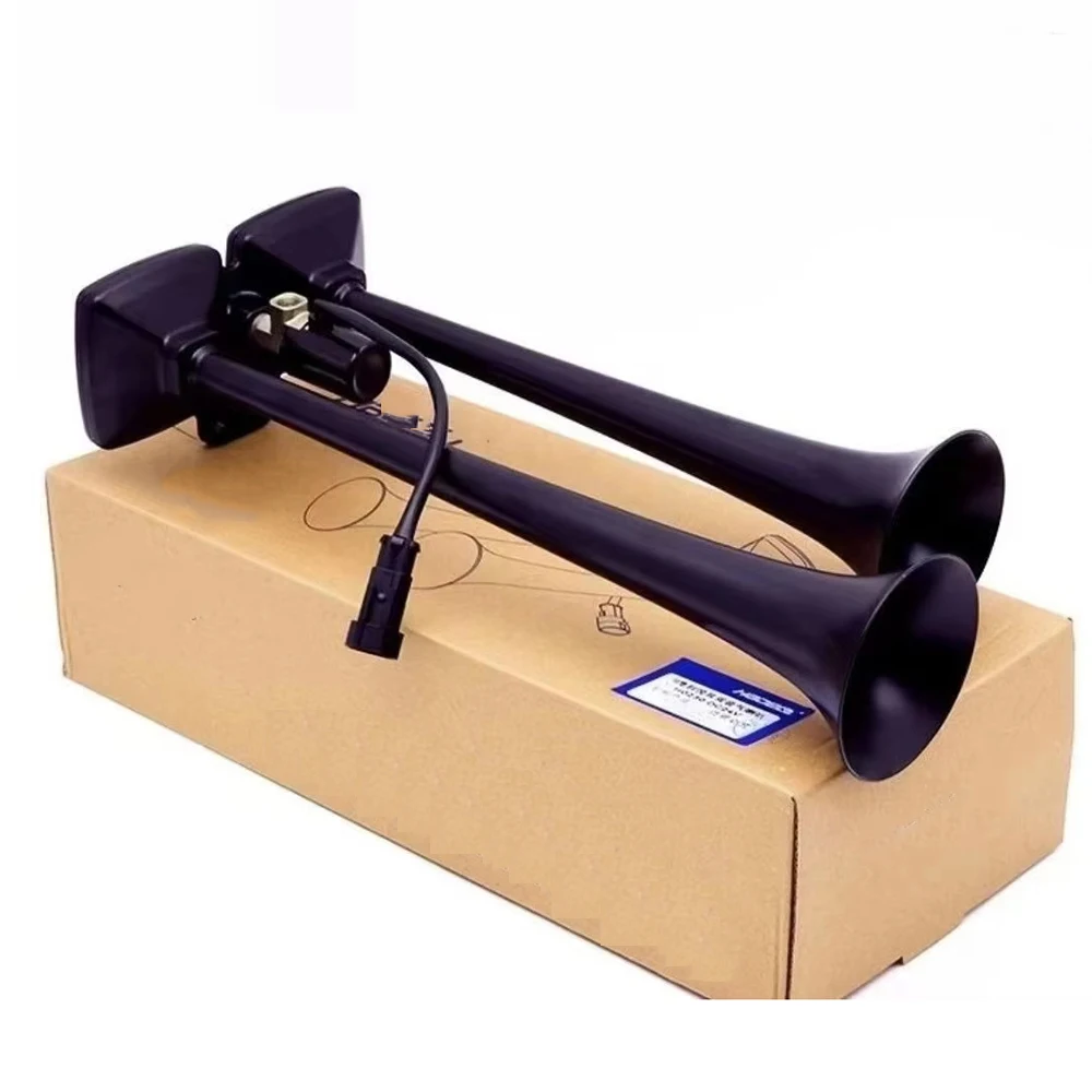 

Ultra Loud Dual Horn air Horn Kit for Vehicles Trucks Trains Ships 12v/24V Black