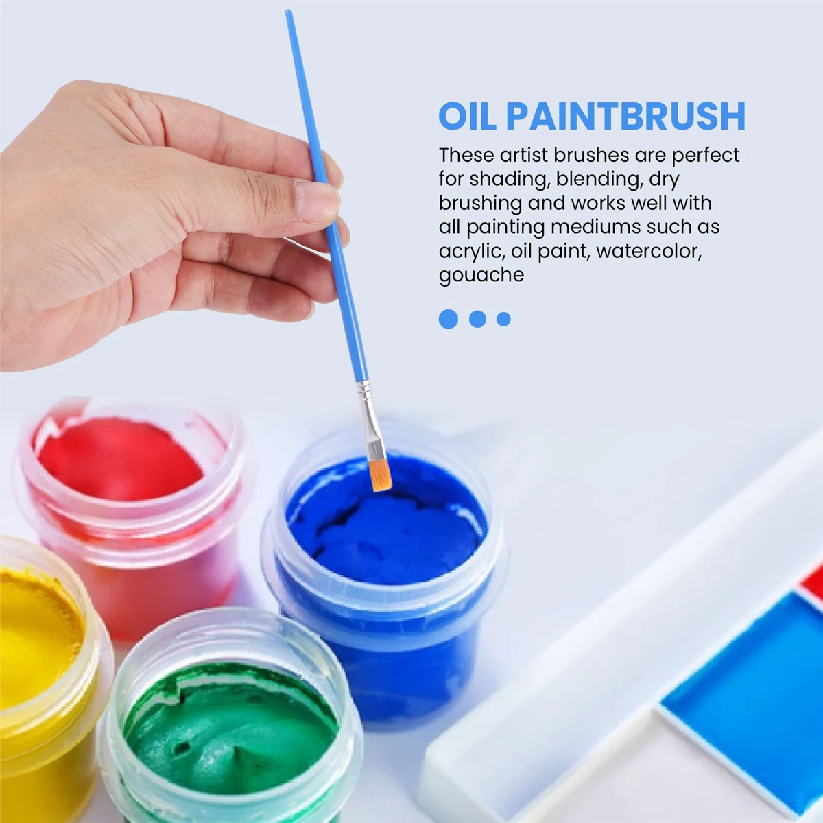 BVBV 100 조각 어린이 페인트 브러쉬 수채화 유화에 대 한 설정 바디 페이스 네일 공예 아트에 대 한 플랫 + 뾰족한 브러시