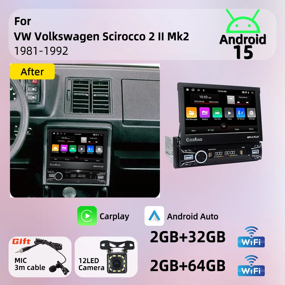 Android Radio 1Din Stereo 7