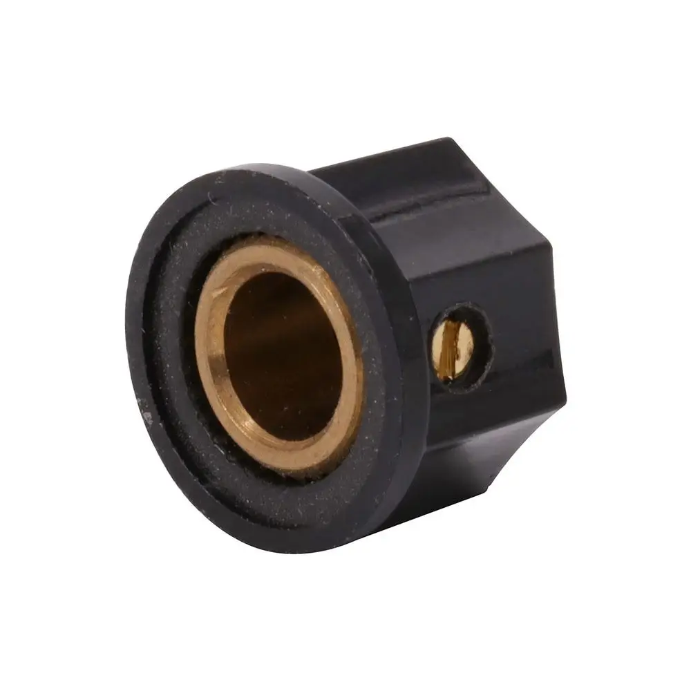 4Pcs 15x10.5mm Pointer Control Knob 6.35mm 1/4 Inch Shaft Hole Brass Insert Guitar Effect Pedal Knob ABS Plastic Side Set Screw