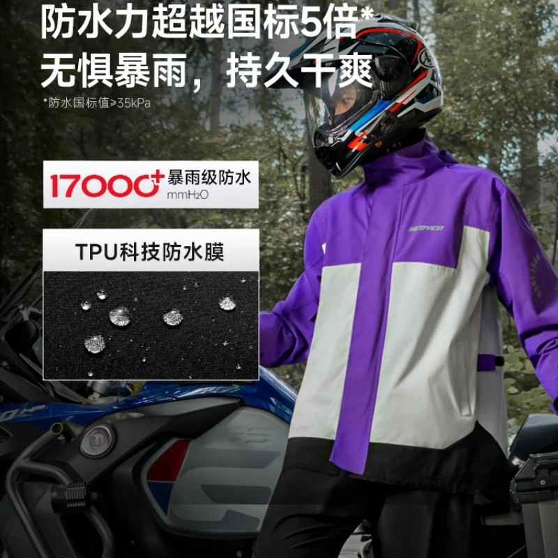Motorcycle Raincoat Suit Men Rainstorm Prevention Split Rain Jacket Pants Camping Hiking Fishing Motorbike Rider Raincoat