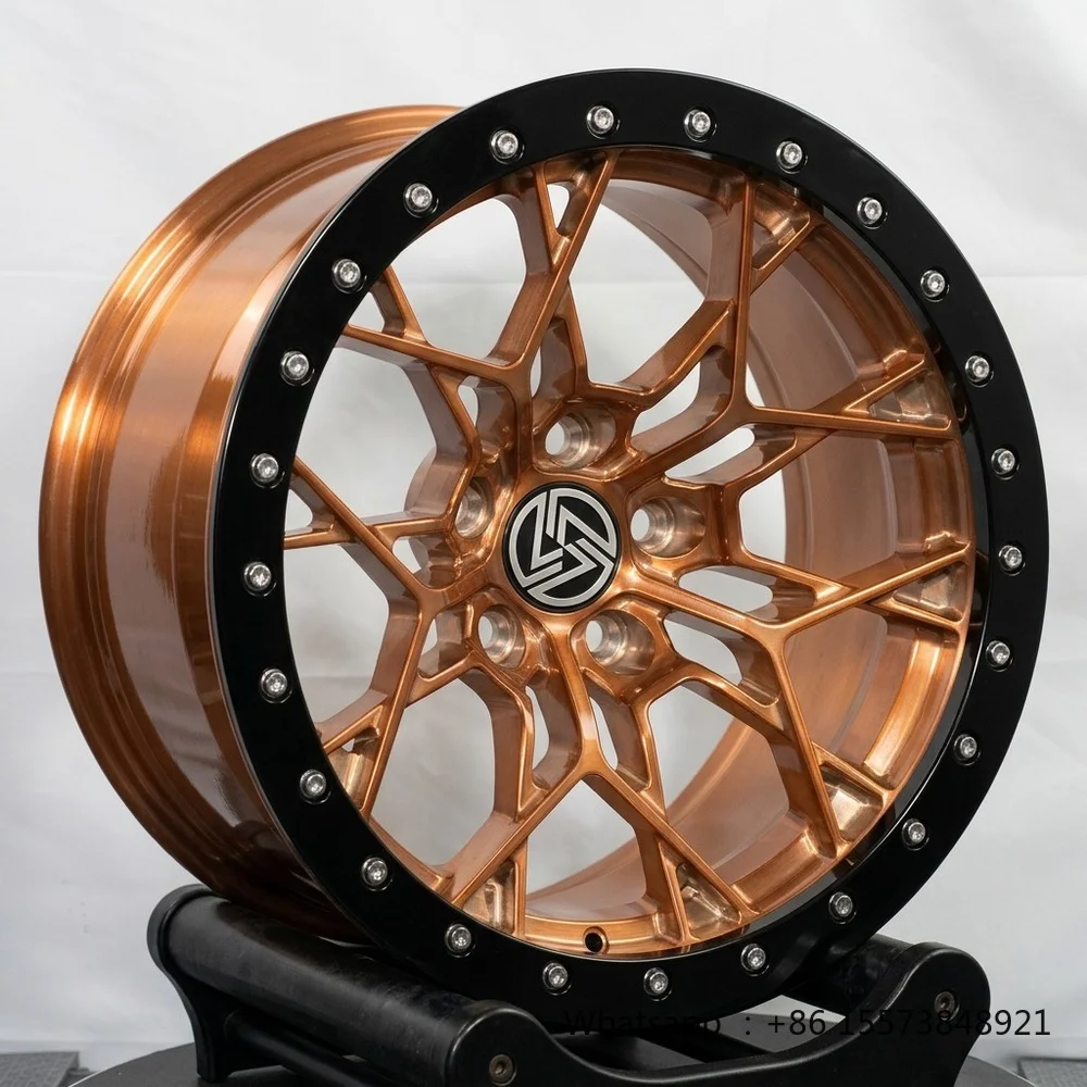 Custom Forged Wheel 20x10 5x114.3 Bronze Face Black Bolted Lip for Stance Build