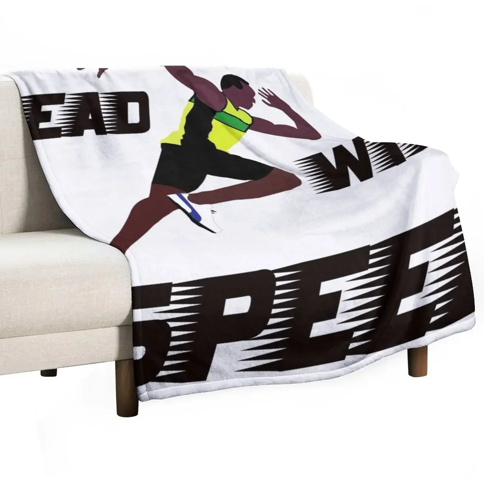 Usain Bolt Lead With Speed Throw Blanket Blankets For Baby anime Blankets