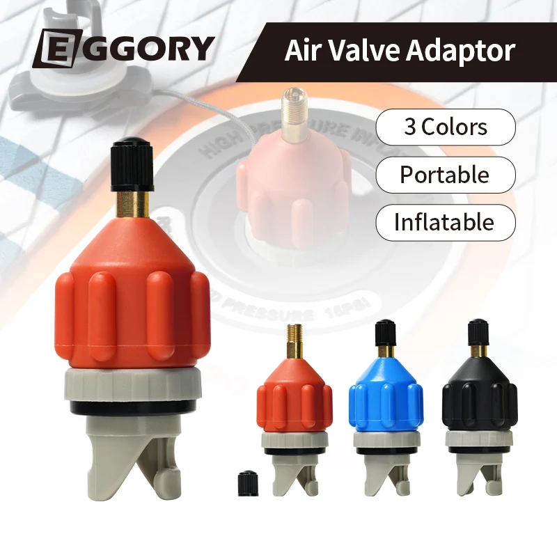 

EGGORY-Air Valve Adaptor, SUP Board, Durable Rowing Boat, Kayak Inflatable Pump Adapter for Surf Boating