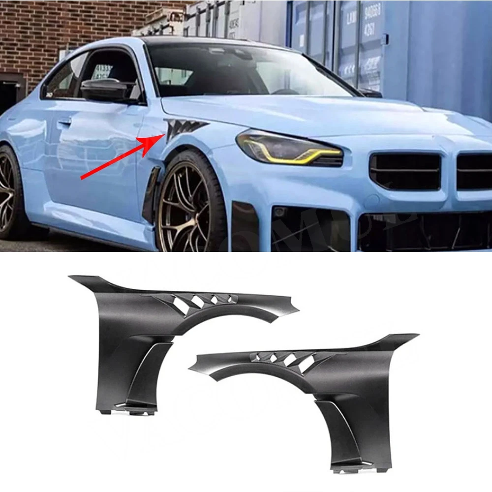 

VACOMUL Carbon Fiber Car Front Side Fender Vents Trim Cover for BMW 2 Series G87 M2 2023+ Car Exterior Front Side Fender BodyKit