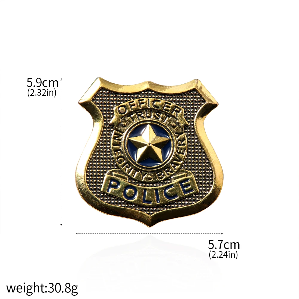 Zootopia Zootropolis Metal Badge Brooch Judy Hopps Police Pin for Women Men Lapel Pin Jewelry Accessories Halloween Gift