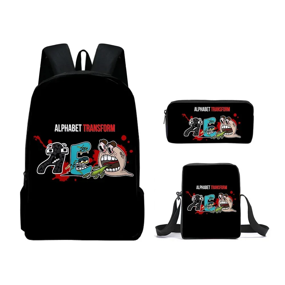 HOT Peripherals Alphabet Lore School Bag Alphabet Legend Backpack Pen Bag Schoolbag Boys Girls Anime Cartoon School Bag Mochila