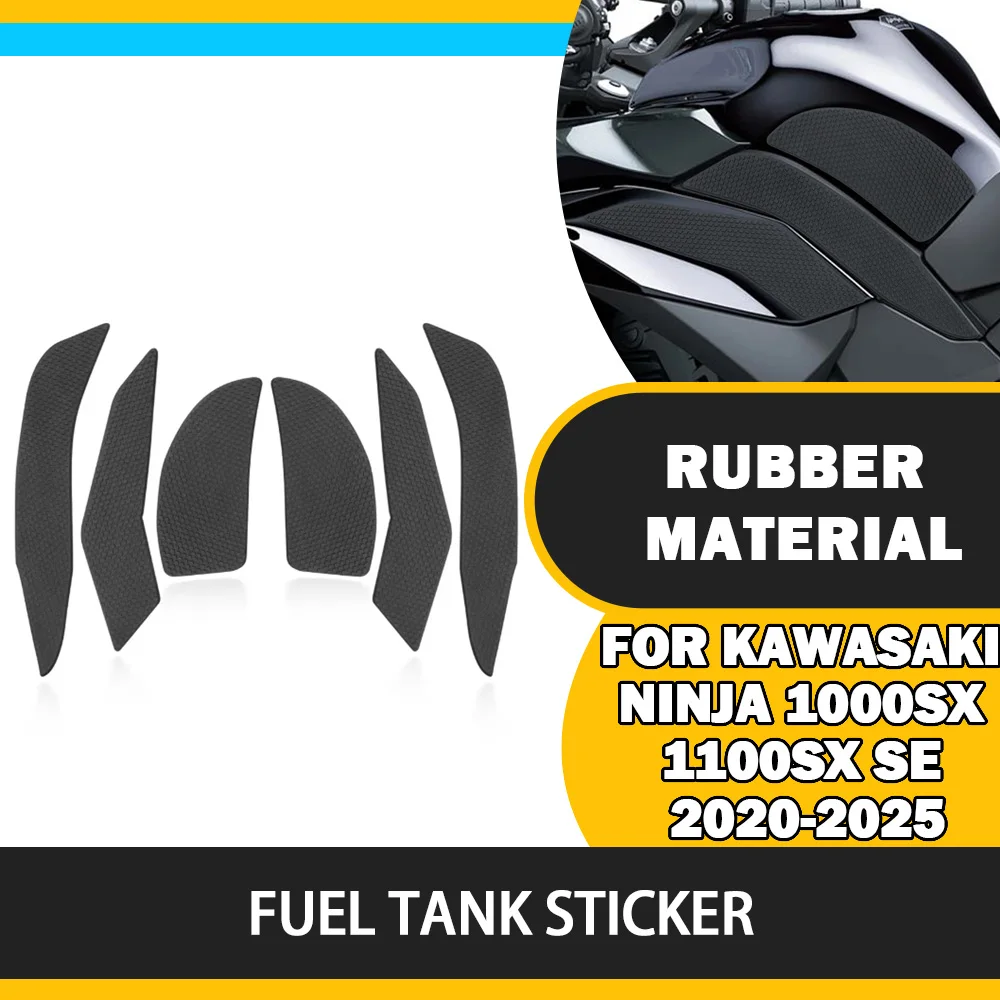 For Kawasaki Ninja 1000SX 1100SX SE 2020-2024 2025 Motorcycle Accessories Rubber Gas Tank Decoration And Protection Fuel Tank