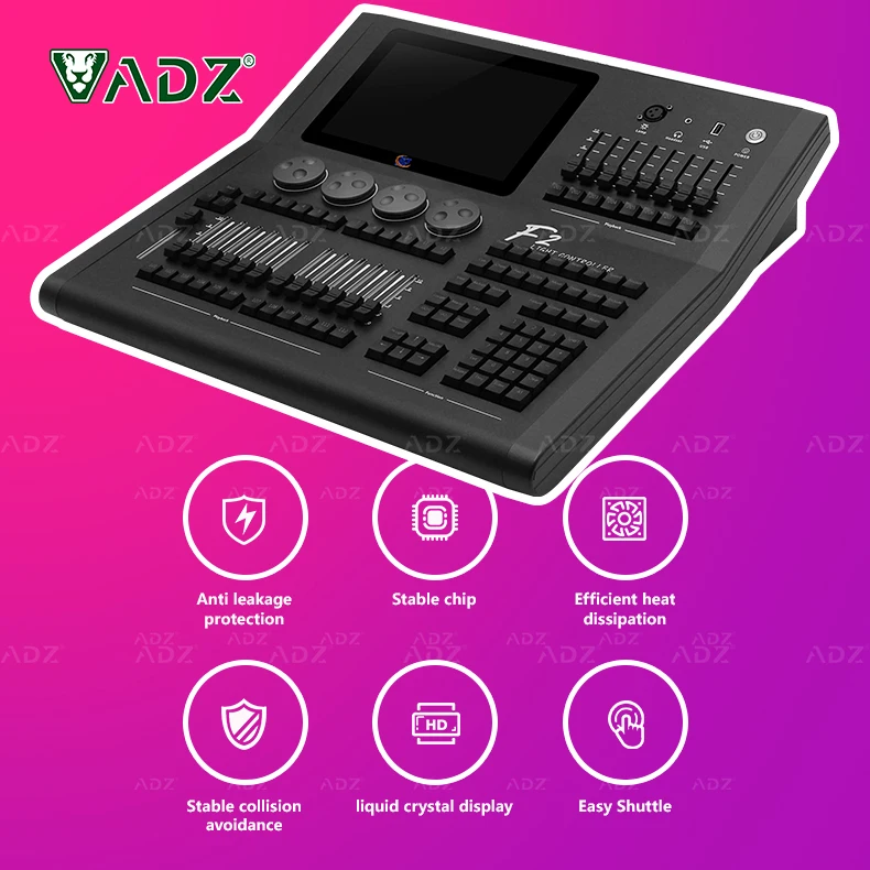 Professional Stage 2048 Dmx Channel Touch Screen DMX512 Controller F2 Lighting Console